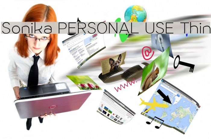 Sonika PERSONAL USE Thin Font examples