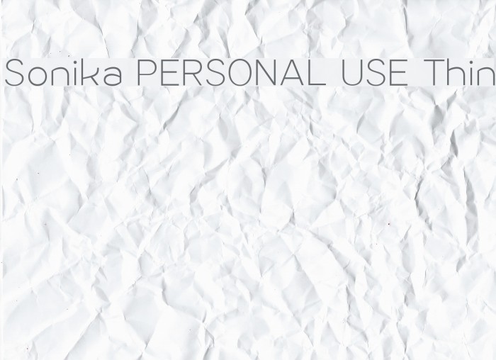 Sonika PERSONAL USE Thin Font examples