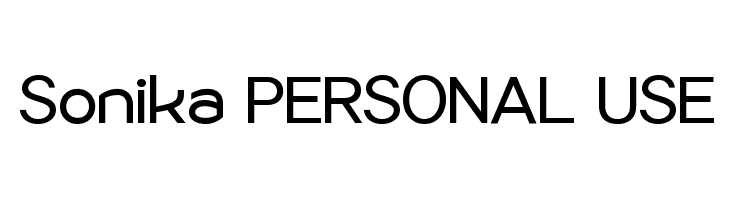 Sonika PERSONAL USE Font