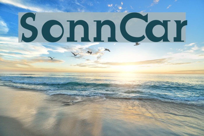 SonnCar Font examples