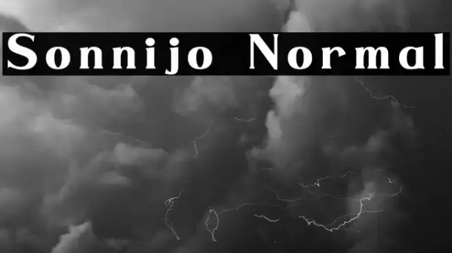 Sonnijo Normal फ़ॉन्ट examples
