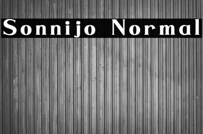 Sonnijo Normal फ़ॉन्ट examples