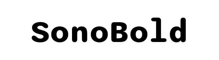 Sono Bold Шрифта