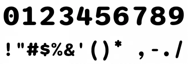 Sono Bold Font OTHER CHARS