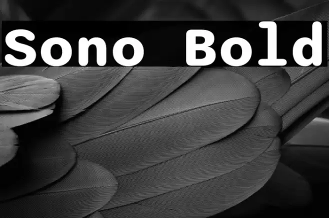 Sono Bold Font examples