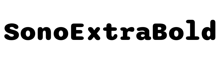 Sono ExtraBold Fonte