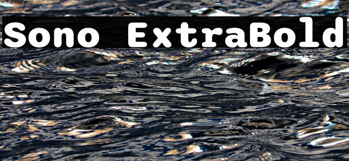 Sono ExtraBold Font examples