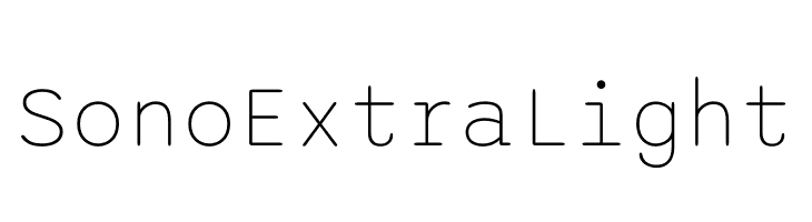 Sono ExtraLight Font