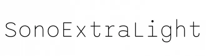 Sono ExtraLight  Скачать бесплатные шрифты
