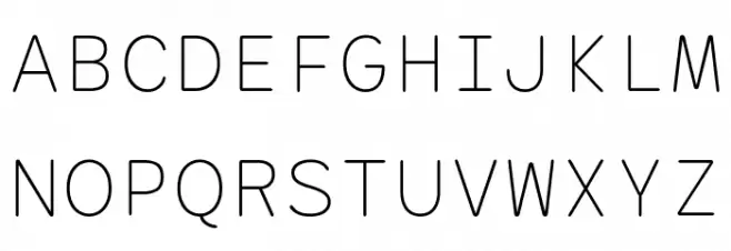 Sono ExtraLight 字体 大写