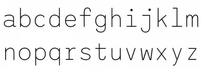 Sono ExtraLight Font Litere mici