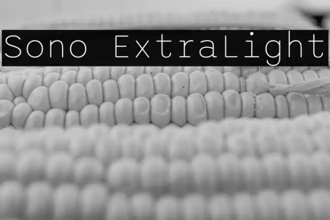Sono ExtraLight Schriftart examples