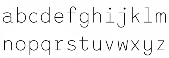 Sono ExtraLight Schriftart Kleinbuchstaben