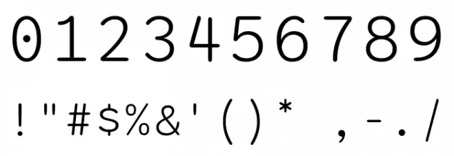 Sono Light Font OTHER CHARS