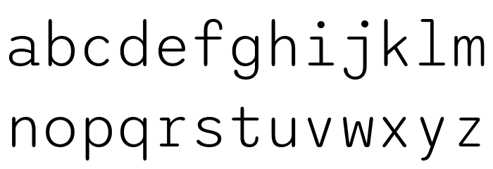 Sono Light Font LOWERCASE