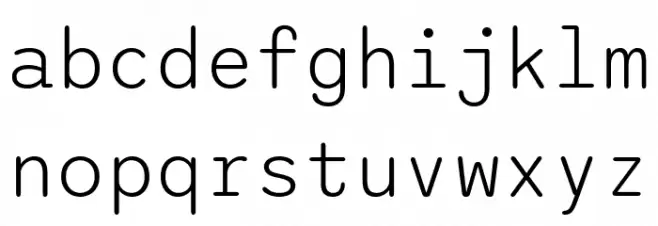Sono Light Caratteri MINUSCOLO