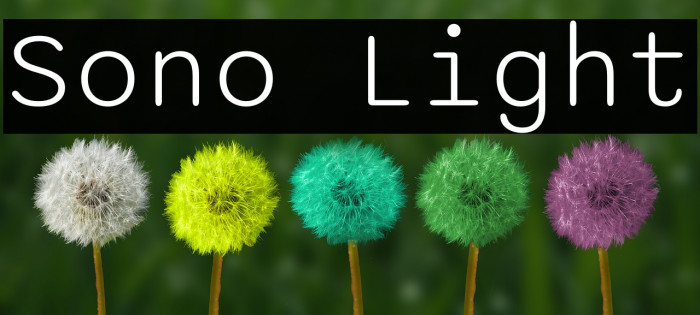 Sono Light Font examples