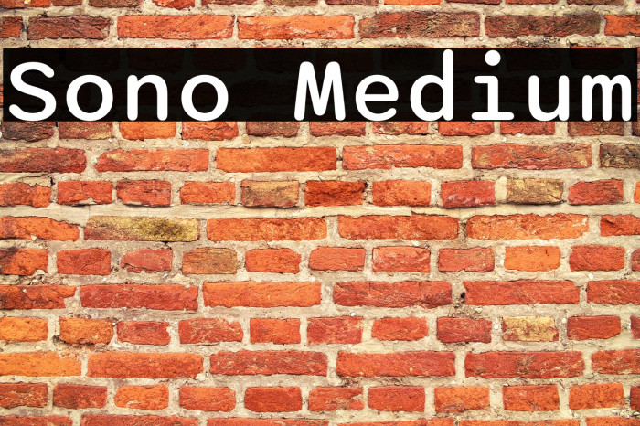 Sono Medium Font examples