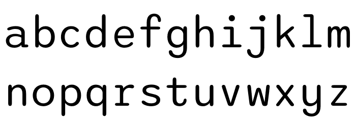 Sono Regular Font LOWERCASE