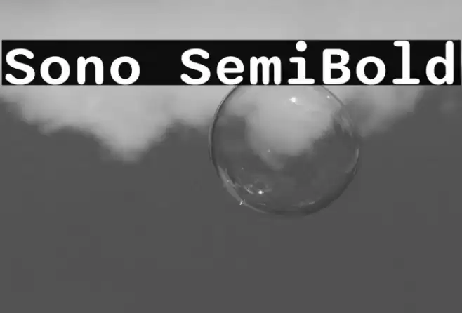 Sono SemiBold Font examples