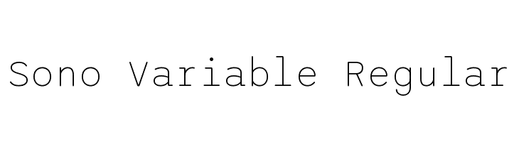 Sono Variable Regular  免费字体下载