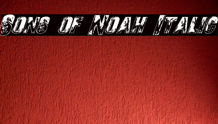 Sons of Noah Italic Font examples