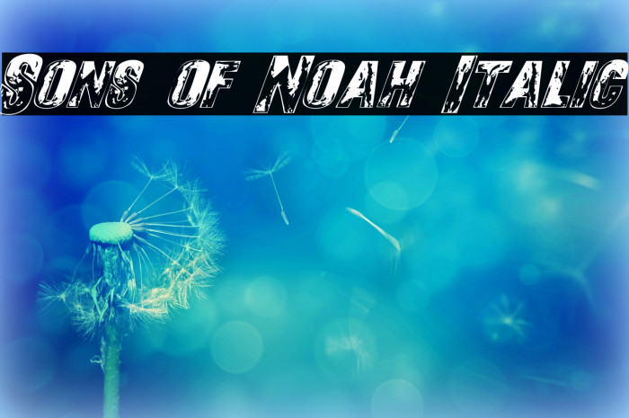 Sons of Noah Italic Font examples