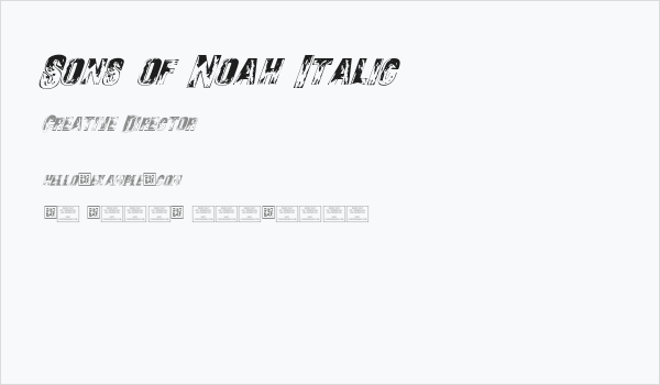 Sons of Noah Italic Business Card