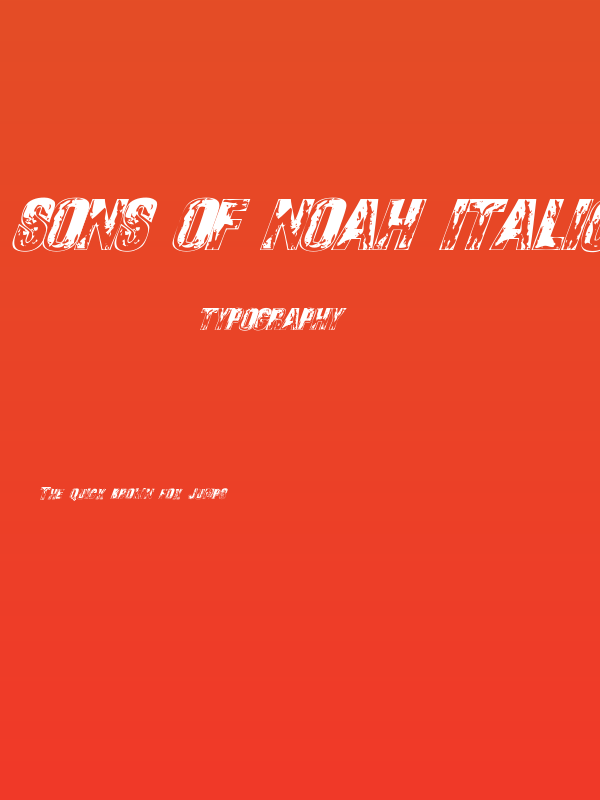 Sons of Noah Italic Poster