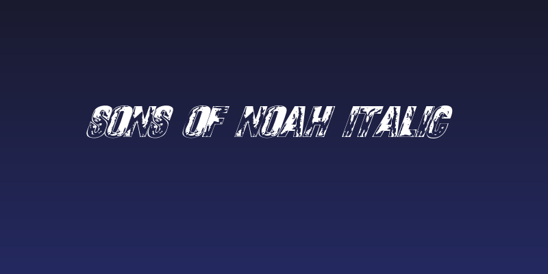 Sons of Noah Italic Social Header