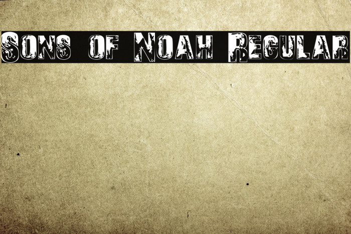 Sons of Noah Regular Font examples