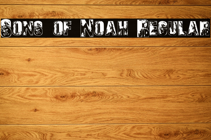 Sons of Noah Regular Font examples