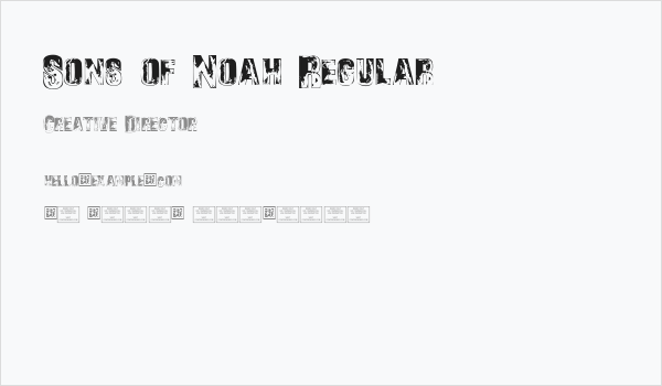 Sons of Noah Regular Business Card