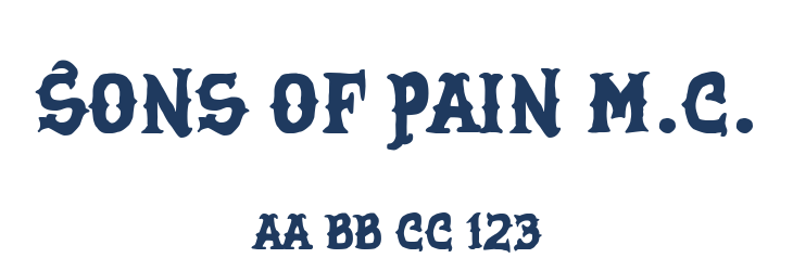 Sons of Pain M.C. Font Preview