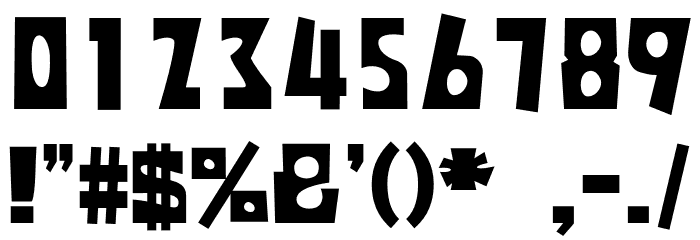 Sonshin Bold フォント その他の文字