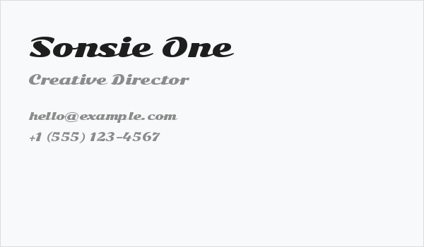 Sonsie One Business Card