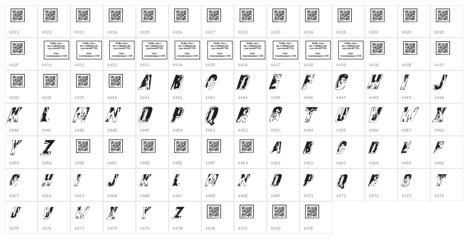 SonsofNoah-Italic Character Map