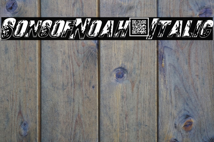 SonsofNoah-Italic Font examples