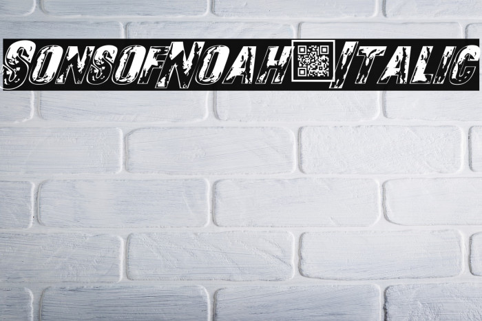 SonsofNoah-Italic Font examples