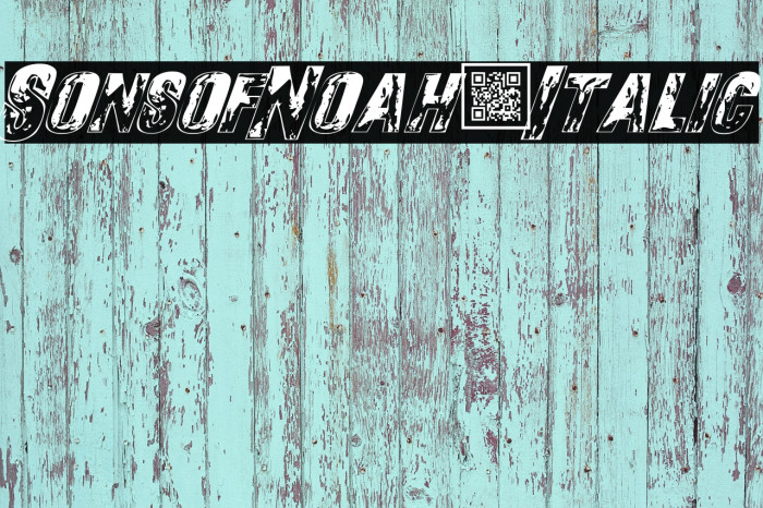 SonsofNoah-Italic Font examples