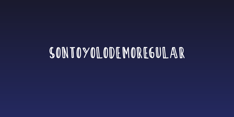 SontOyoloDemoRegular Social Header