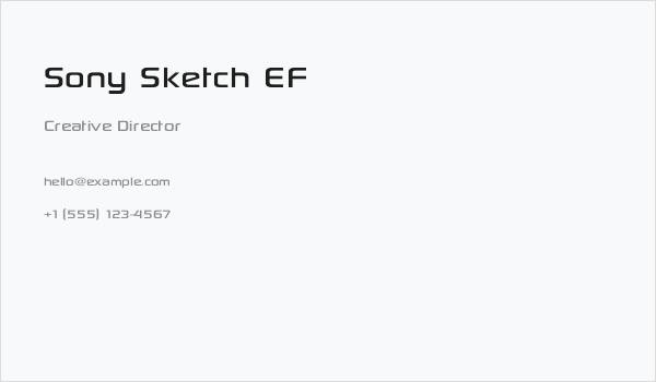 Sony Sketch EF Business Card