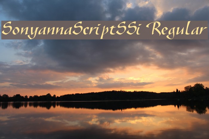 SonyannaScriptSSi Regular Font examples