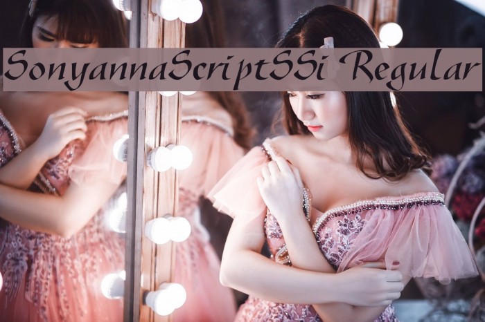 SonyannaScriptSSi Regular Font examples