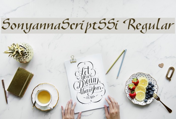 SonyannaScriptSSi Regular Font examples