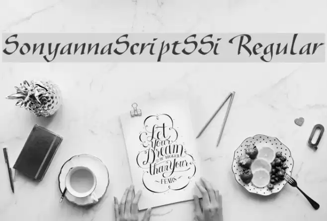 SonyannaScriptSSi Regular خط examples