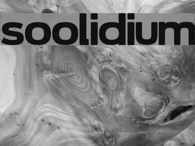 Soolidium Font examples