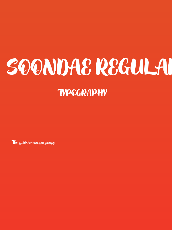 Soondae Regular FREE Poster