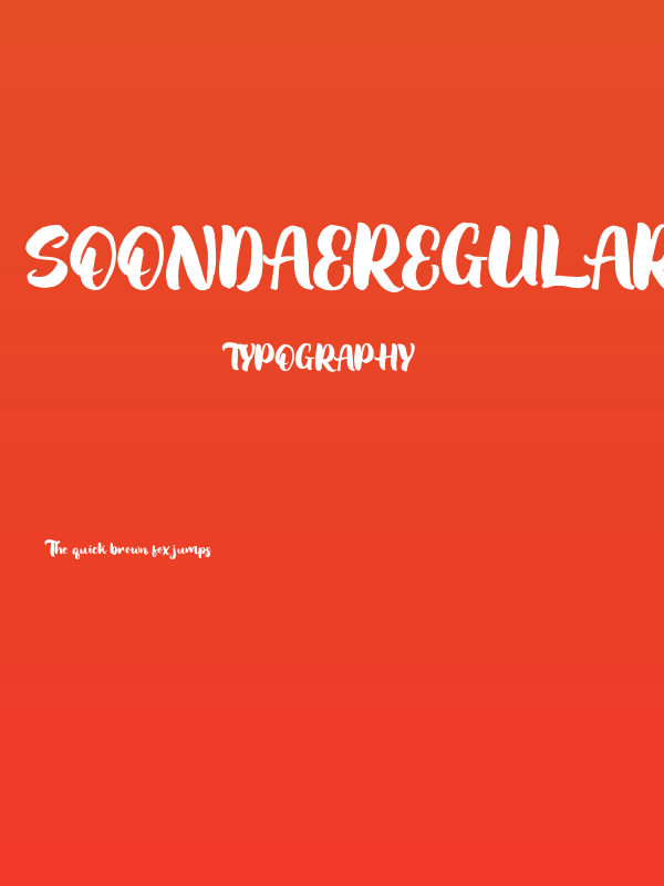 SoondaeRegularFREE Poster