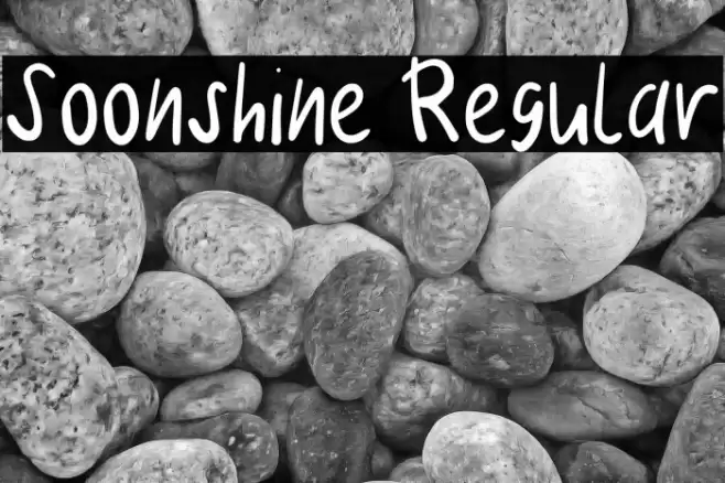 Soonshine Regular Caratteri examples